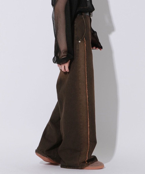 Anui（アニュイ）の「【UNISEX/3サイズ展開】ラインオーバーダイデニム（デニムパンツ・レディース・ブラック/ブルー・SMALL/MEDIUM/LARGE）」の18枚目の写真