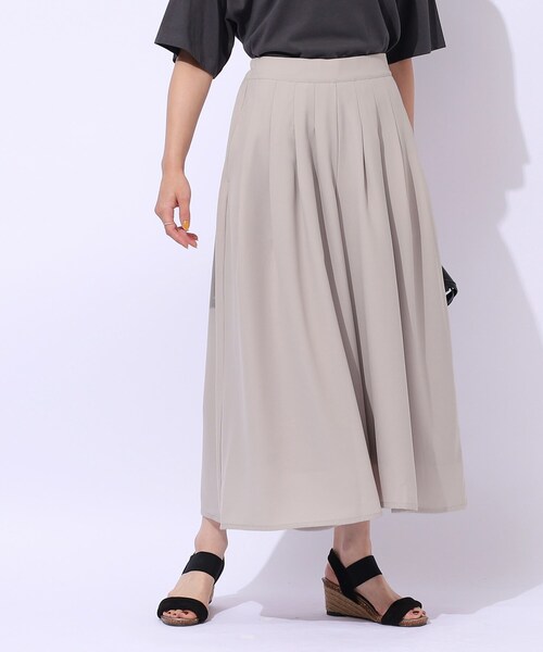 DRESKIP（ドレスキップ）の「楽してキレイが叶う タックスカーチョ（その他パンツ・レディース・ネイビー/ナチュラル/ブルー・04/03/02）」の4枚目の写真