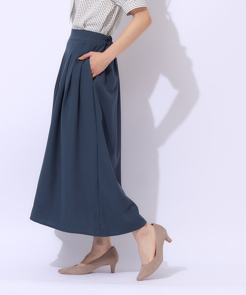 DRESKIP（ドレスキップ）の「楽してキレイが叶う タックスカーチョ（その他パンツ・レディース・ネイビー/ナチュラル/ブルー・04/03/02）」の8枚目の写真