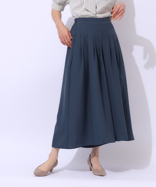 DRESKIP（ドレスキップ）の「楽してキレイが叶う タックスカーチョ（その他パンツ・レディース・ネイビー/ナチュラル/ブルー・04/03/02）」の9枚目の写真