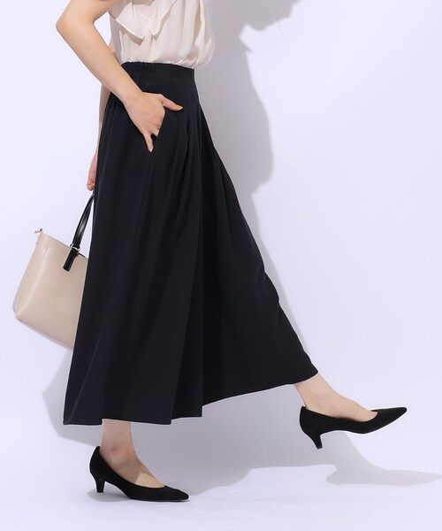 DRESKIP（ドレスキップ）の「楽してキレイが叶う タックスカーチョ（その他パンツ・レディース・ネイビー/ナチュラル/ブルー・04/03/02）」の12枚目の写真