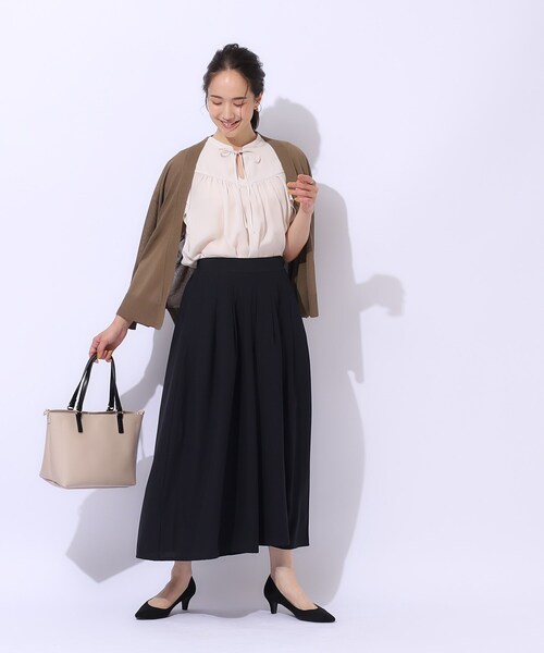 DRESKIP（ドレスキップ）の「楽してキレイが叶う タックスカーチョ（その他パンツ・レディース・ネイビー/ナチュラル/ブルー・04/03/02）」の14枚目の写真