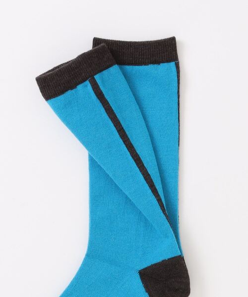 bulle de savon（ビュルデサボン）の「wool bicolor socks（ソックス/靴下・レディース・レッド/ホワイト/ブルー・FREE）」の4枚目の写真