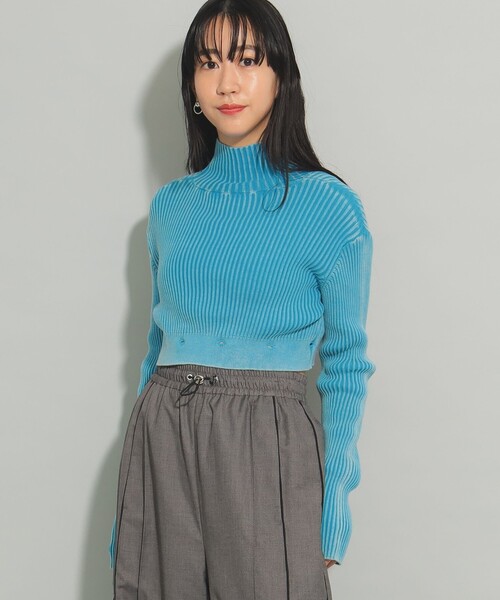 Ray BEAMS（レイビームス）の「セパレート リブ ハイネック ニット