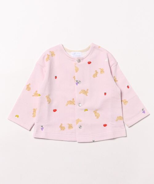 [ベビー]プチアニマルプリントミニ裏毛カーディガン（カーディガン/ボレロ）｜hakka baby（ハッカベビー） 5,821円