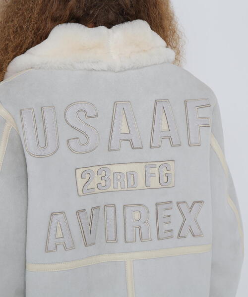 AVIREX（アヴィレックス）の「《直営店限定》TYPE B-3 USAAF（ムートンコート・レディース・グレー・F）」の17枚目の写真
