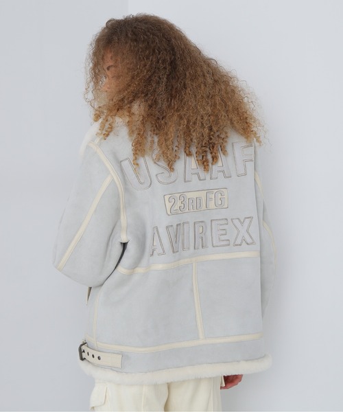 AVIREX（アヴィレックス）の「《直営店限定》TYPE B-3 USAAF（ムートンコート・レディース・グレー・F）」の6枚目の写真