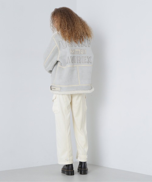 AVIREX（アヴィレックス）の「《直営店限定》TYPE B-3 USAAF（ムートンコート・レディース・グレー・F）」の8枚目の写真