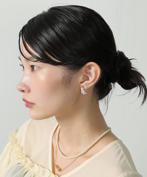 Kana（カナ）の「ミックスパール イヤリング イヤークリップ パーティー 結婚式 お呼ばれ オケージョン（イヤリング・レディース・ゴールド/シルバー・フリー）」の10枚目の写真