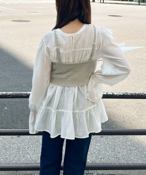 archives（アルシーヴ）の「ラメフェザーニットビスチェｘチュニックＳＥＴ（ワンピース・レディース・グレー/ブラック/ベージュ・MEDIUM）」の20枚目の写真