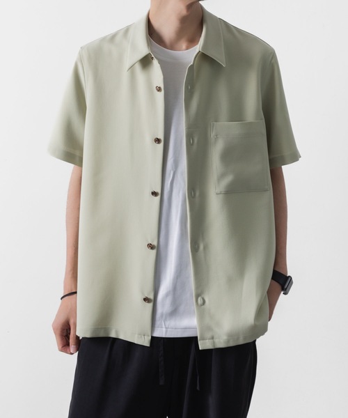 ATTACHMENT(アタッチメント)の「【 直営店・ZOZOTOWN限定 】PE ライトトロピカル レギュラーカラーシャツ S/S / PE LIGHT TROPICAL REGULAR COLLAR SHIRT S/S(シャツ/ブラウス・メンズ・ネイビー/ブラック/ライトベージュ/ライトグリーン・2/1/3/4)」の3枚目の写真