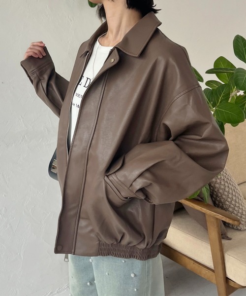 【セール】ヴィンテージライクオーバーサイズブルゾン（ブルゾン）｜Rejoule（リジュール）