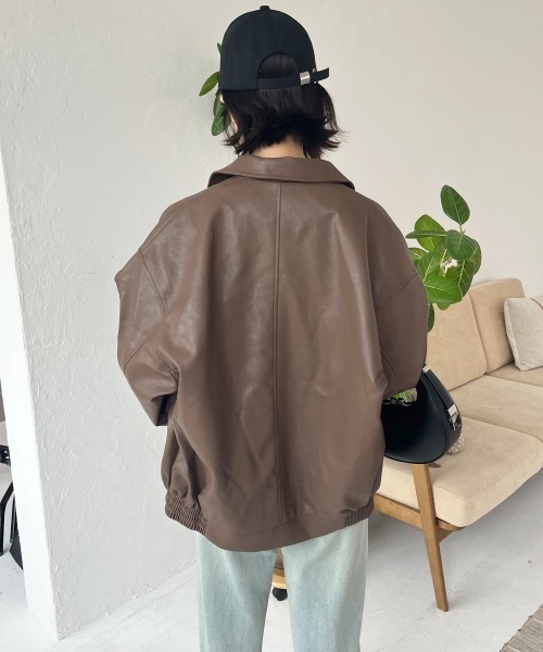 【セール】ヴィンテージライクオーバーサイズブルゾン（ブルゾン）｜Rejoule（リジュール）