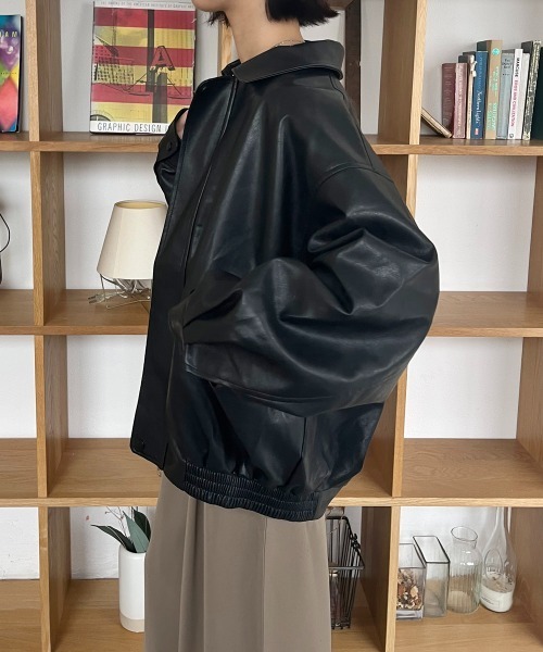 【セール】ヴィンテージライクオーバーサイズブルゾン（ブルゾン）｜Rejoule（リジュール）