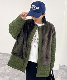 ハートキルト×ファーコート