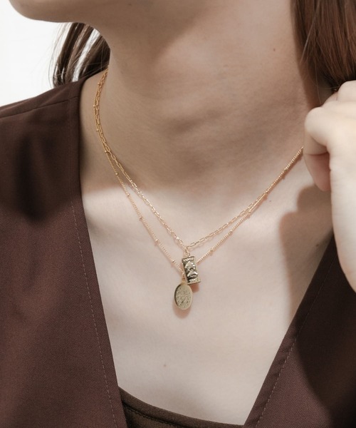 SMELLY(スメリー)の「コイン2セットネックレス(ネックレス・レディース・ゴールド・-)」の2枚目の写真