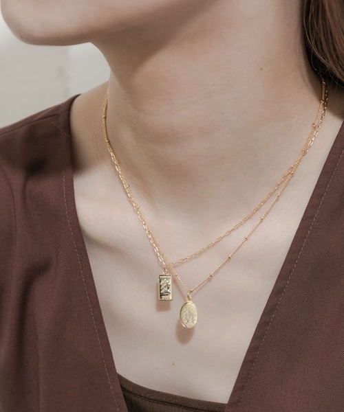 SMELLY(スメリー)の「コイン2セットネックレス(ネックレス・レディース・ゴールド・-)」の3枚目の写真