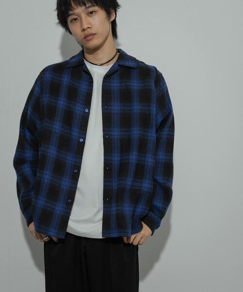 SENSE OF PLACE by URBAN RESEARCH（センスオブプレイスバイアーバンリサーチ）の「オンブレーチェックシャツ（シャツ/ブラウス・メンズ・イエロー/ブルー/ブラック・LARGE/MEDIUM）」の14枚目の写真