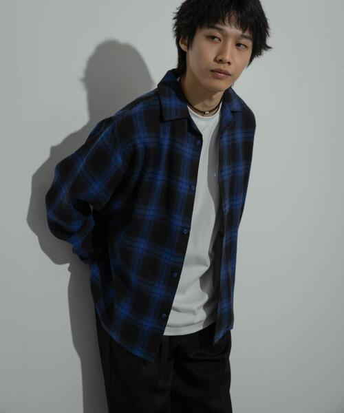 SENSE OF PLACE by URBAN RESEARCH（センスオブプレイスバイアーバンリサーチ）の「オンブレーチェックシャツ（シャツ/ブラウス・メンズ・イエロー/ブルー/ブラック・LARGE/MEDIUM）」の16枚目の写真