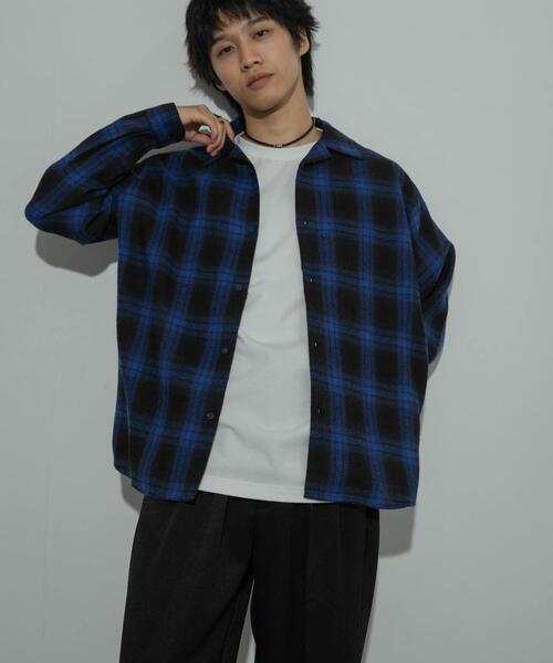 SENSE OF PLACE by URBAN RESEARCH（センスオブプレイスバイアーバンリサーチ）の「オンブレーチェックシャツ（シャツ/ブラウス・メンズ・イエロー/ブルー/ブラック・LARGE/MEDIUM）」の18枚目の写真