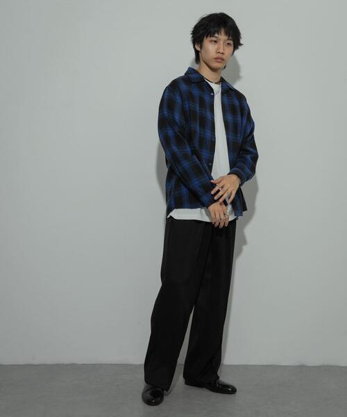 SENSE OF PLACE by URBAN RESEARCH（センスオブプレイスバイアーバンリサーチ）の「オンブレーチェックシャツ（シャツ/ブラウス・メンズ・イエロー/ブルー/ブラック・LARGE/MEDIUM）」の19枚目の写真