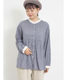 Samansa Mos2 | ウエストシャーリングクレリックブラウス(シャツ/ブラウス)