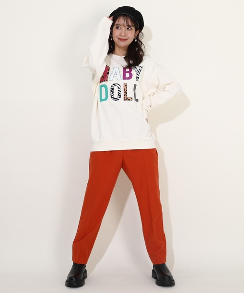 BABYDOLL(ベビードール)の「親子お揃い アニマルワッペントレーナー 9820A(スウェット・レディース・ブラック/オフホワイト・S/M/L/XL)」の20枚目の写真