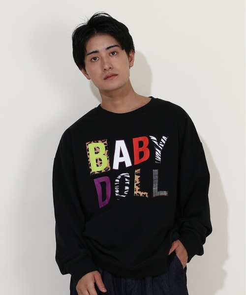 BABYDOLL(ベビードール)の「親子お揃い アニマルワッペントレーナー 9820A(スウェット・レディース・ブラック/オフホワイト・S/M/L/XL)」の5枚目の写真