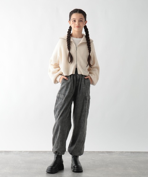 モクロー　プロモーション セール】洗えるダブルZIPニット/152632（ニット/セーター