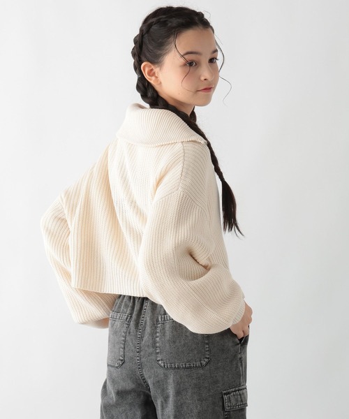 セール】洗えるダブルZIPニット/152632（ニット/セーター