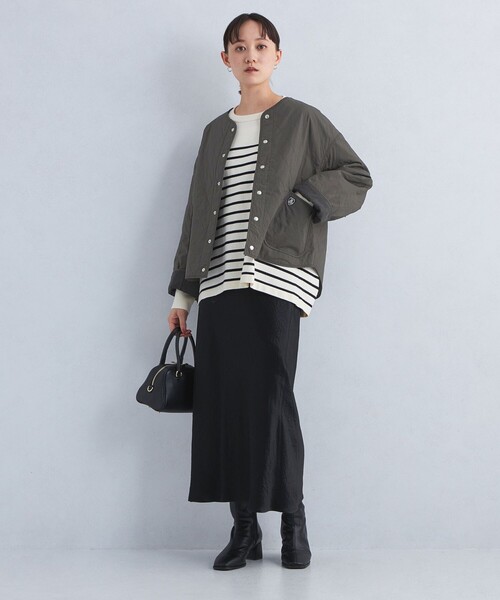 ORCIVAL（オーシバル）の「＜ORCIVAL＞キルティング ブルゾン（ブルゾン・レディース・ダークグレー/ネイビー・1）」の4枚目の写真