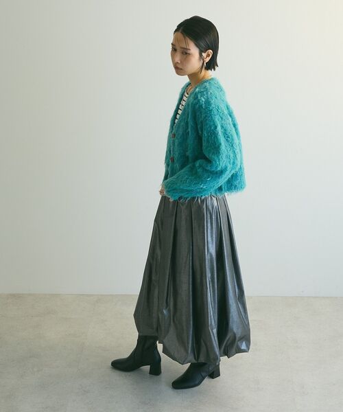 armonia(アルモニーア)の「armonia.シャギーショートカーディガン(カーディガン/ボレロ・レディース・ベージュ/グレー/ブルー・FREE)」の5枚目の写真