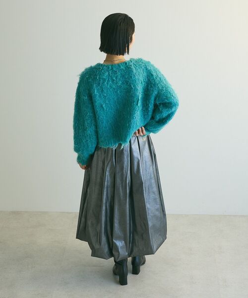 armonia(アルモニーア)の「armonia.シャギーショートカーディガン(カーディガン/ボレロ・レディース・ベージュ/グレー/ブルー・FREE)」の6枚目の写真