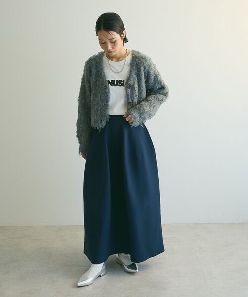 armonia(アルモニーア)の「armonia.シャギーショートカーディガン(カーディガン/ボレロ・レディース・ベージュ/グレー/ブルー・FREE)」の10枚目の写真