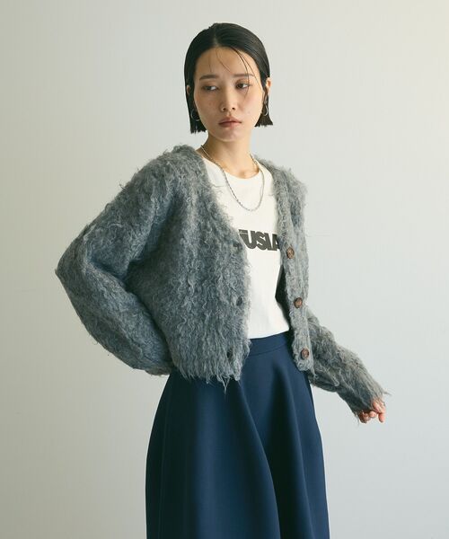 armonia(アルモニーア)の「armonia.シャギーショートカーディガン(カーディガン/ボレロ・レディース・ベージュ/グレー/ブルー・FREE)」の13枚目の写真