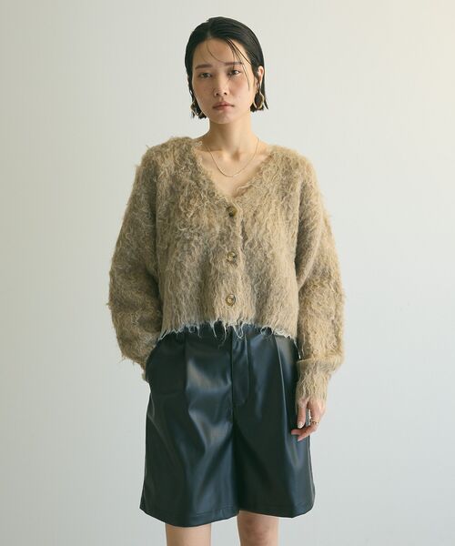 armonia(アルモニーア)の「armonia.シャギーショートカーディガン(カーディガン/ボレロ・レディース・ベージュ/グレー/ブルー・FREE)」の19枚目の写真