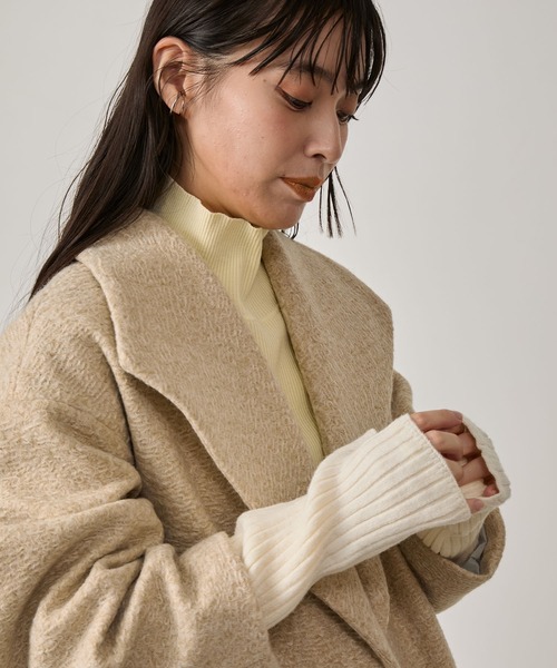 NERGY（ナージー）の「ソフトニットアームウォーマー（手袋・レディース・グレー/オフホワイト・FREE）」の10枚目の写真