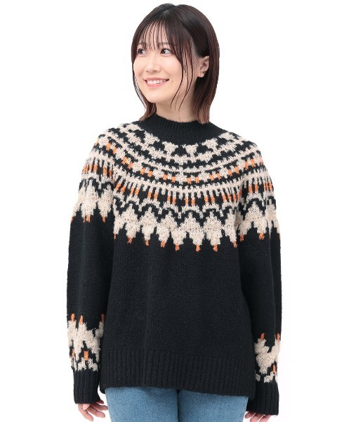 チチカカ（チチカカ）の「求心ニットプルオーバー（ニット/セーター・レディース・ベージュ/ブラック/ダークブラウン・FREE）」の7枚目の写真