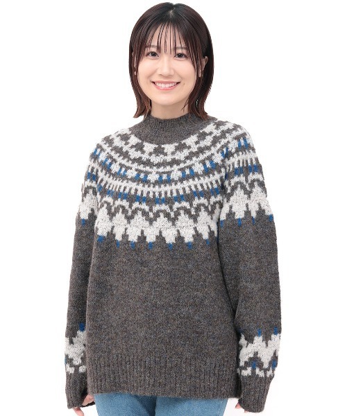 チチカカ（チチカカ）の「求心ニットプルオーバー（ニット/セーター・レディース・ベージュ/ブラック/ダークブラウン・FREE）」の8枚目の写真