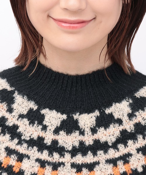 チチカカ（チチカカ）の「求心ニットプルオーバー（ニット/セーター・レディース・ベージュ/ブラック/ダークブラウン・FREE）」の12枚目の写真