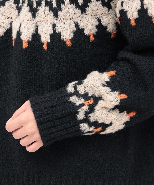 チチカカ（チチカカ）の「求心ニットプルオーバー（ニット/セーター・レディース・ベージュ/ブラック/ダークブラウン・FREE）」の13枚目の写真