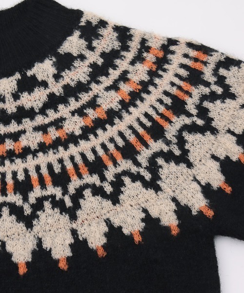 チチカカ（チチカカ）の「求心ニットプルオーバー（ニット/セーター・レディース・ベージュ/ブラック/ダークブラウン・FREE）」の14枚目の写真