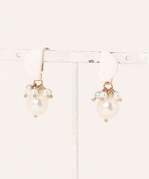 tone（トーン）の「【atelier*mio】ポリマークレイ × 貝パールジュエル costume jewelry イヤリング（イヤリング・レディース）」