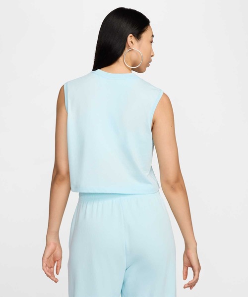 NIKE(ナイキ)の「ナイキ スポーツウェア クラブ ウィメンズ スリーブレス クロップド トップ / Nike Sportswear Club Women's Sleeveless Cropped Top FV5506-474 Glacier Blue(タンクトップ・レディース・ブルー系その他・S/M/L/XL/XS)」の2枚目の写真