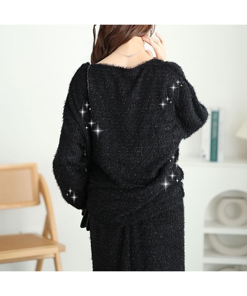 ラメシャギーVネックニット（ニット/セーター）｜GOLDJAPAN（ゴールドジャパン）