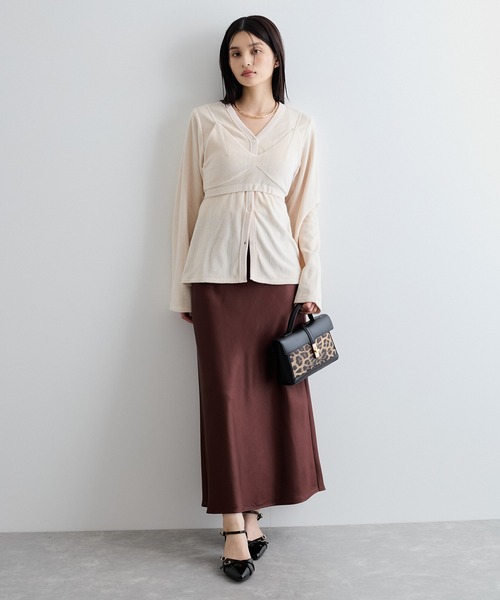 MILLER（ミラー）の「【Miller】VIS別注モデルベロアルームブラ【洗える】（キャミソール・レディース・レッド系その他/ライトグレー/オフホワイト・FREE）」の8枚目の写真