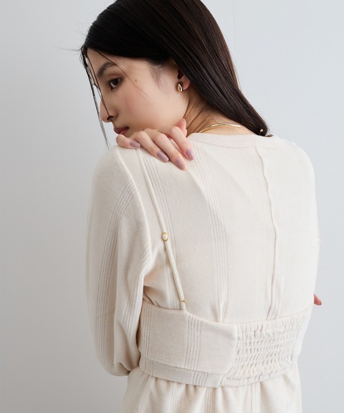 MILLER（ミラー）の「【Miller】VIS別注モデルベロアルームブラ【洗える】（キャミソール・レディース・レッド系その他/ライトグレー/オフホワイト・FREE）」の11枚目の写真