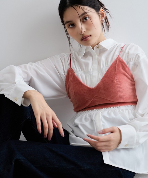 MILLER（ミラー）の「【Miller】VIS別注モデルベロアルームブラ【洗える】（キャミソール・レディース・レッド系その他/ライトグレー/オフホワイト・FREE）」の14枚目の写真