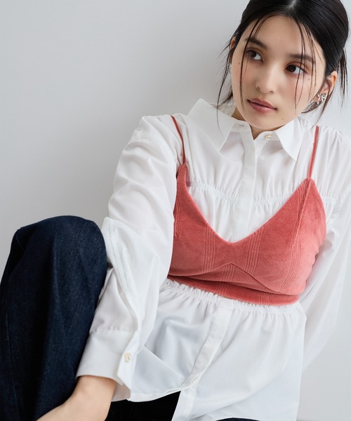 MILLER（ミラー）の「【Miller】VIS別注モデルベロアルームブラ【洗える】（キャミソール・レディース・レッド系その他/ライトグレー/オフホワイト・FREE）」の15枚目の写真