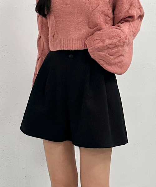 archives（アルシーヴ）の「ハイウエストタックショートパンツ（その他パンツ・レディース・ブラック/アイボリー/グレー・MEDIUM）」の2枚目の写真